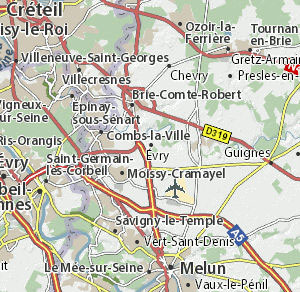 Un plan de Combs-la-Ville en Seine-et-Marne pour qui cherche à rencontrer une escort girl