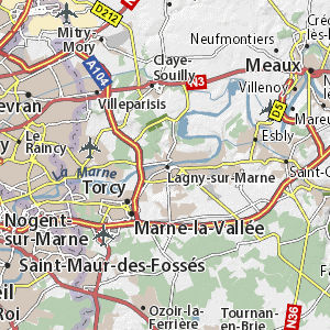Un plan de la ville de Lagny-sur-Marne en Seine-et-Marne pour qui cherche à rencontrer une escort girl